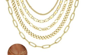 Kakonia Layered Gold Necklaces Set, 14K Plated
