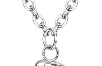 Kakonia Septum Ring Chain for Women Chain Septum Clicker Ring Stainless Steel Threadless Push in Septum Piercing Jewellery Chain Double Chain Nose Ring Silver Nose Piercing Jewellery