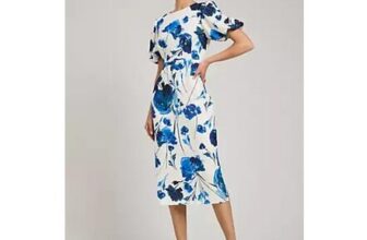 Kaleidoscope Floral Print Midi Dress