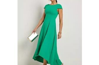 Kaleidoscope Green Hi Low Hem Maxi Dress