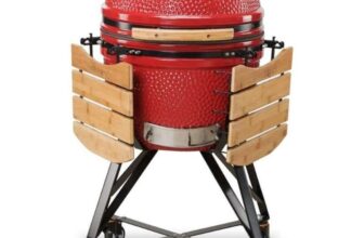 Kamado Bono TQ0020RED Kamado 20 (52cm) – Red, Includes Cover, 2 Zone Grill & Deflectors (Marks Members Price)