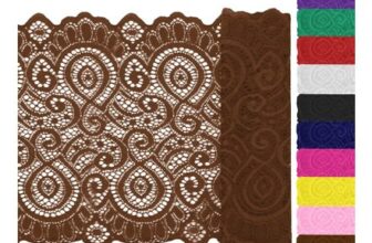 Keadic 12pcs Lace Elastic Trim, 7.1 X 5yd, Brown