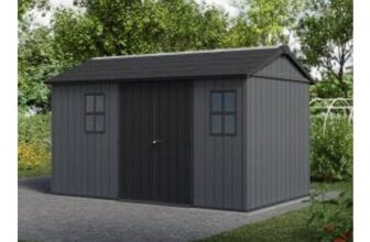 Keter Newton plus Apex Outdoor Storage Shed Grey – 13 X 7.5ft