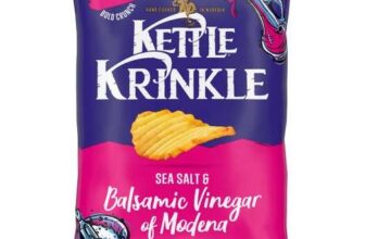Kettle Krinkle Sea Salt & Balsamic Vinegar Ridged chips 130g