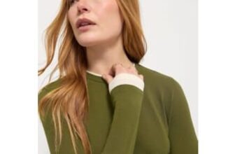 Khaki Double Layer Long Sleeve T Shirt