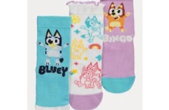 Kids Bluey Ankle Socks 3 Pack – (Only Size 6-8.5 Left ) – Free CC