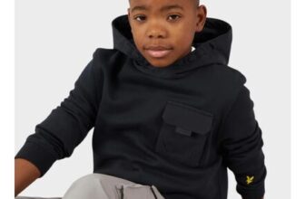 Kids Navy Lyle and Scott Pocket Hoodie