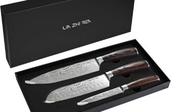 Kitchen Knife Set, High Carbon Stainless Steel Kitchen Knives, 3 Piece Chef Knives Sets with Ergonomic Handle, Cooking Knives Come with Gift Box