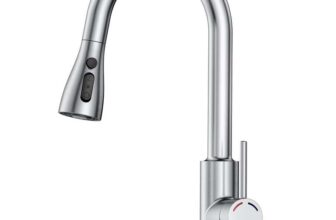 Kitchen Tap, Kitchen Sink Mixer Taps with Pull Out Spray Head, 360Swivel