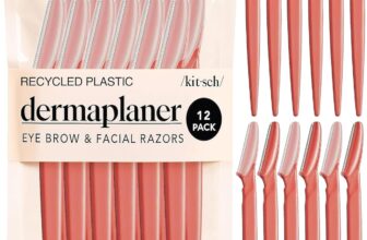 Kitsch Dermaplane Razor for Women Face Face Razors for Women & Men, Eyebrow Trimmer & Face Shaver Exfoliating Facial Razor & Skin Care Tool for Smoother Skin – Coral, 12 pcs