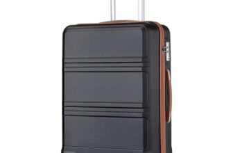 Kono Suitcase Lightweight ABSPC Hard Shell Hand Luggage with TSA Combination Lock and 4 Spinner Wheels – Sold by Luno Fashion Limited / FBA