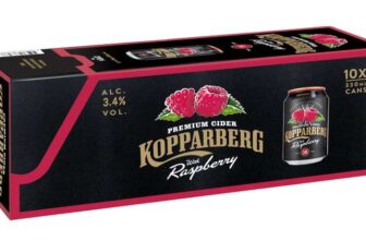 Kopparberg Cider, with Raspberry, 10 x 330ml £7.60 With S&S