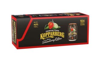 Kopparberg Premium Cider with Strawberry & Lime, 10 x 330ml