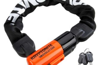 Kryptonite Unisexs Evolution Chain Lock, Black/Orange, 10mm x 55cm