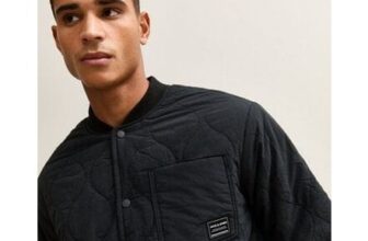 L & XL Jack & Jones Black Logo Patch Liner Jacket