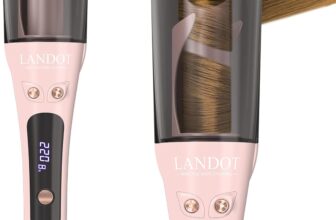 LANDOT Automatic Rotating Curling Iron 25mm – Versatile Styling for Salon Waves, Curls & Spirals 8 Temp Settings & Anti-Scald Design for All Hair Types Perfect for Daily Use & Beginners