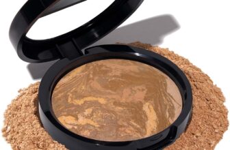 LAURA GELLER NEW YORK Award-Winning Baked Balance-n-Brighten Color Correcting Powder Foundation – Sand – Buildable Light to Medium Coverage – Demi-Matte Natural Finish