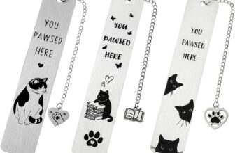 LEBKFT 3 Pack Funny Cat Bookmarks, Cute Stainless Steel Metal Book Marks with Inspirational Words Unique Reading Accessories Bookish Gifts for Book Lovers Cat Lovers Women and Men
