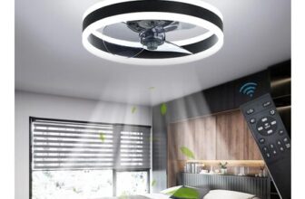 LED Ceiling Fans with Lights Reversible Remote, 6 Speeds Modern