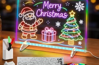 LED Note Board for Children Led Drawing Board with 8 Colors, Dry Erase Boards USB Powered Desktop 6 Modes & 8 Colors, 7 Markers Ideal for Toys Birthday Gifts,Home,Office for Girls & Boys