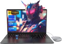 LEEDOW 15.6 Laptop Computer – Alder Lake-N95 Quad-Core Up to 3.4GHz,16GB RAM,512GB SSD,UHD Graphics Laptops,Fast Dual-Band WiFi,Bluetooth 5.0,USB 3.0,Mini-HDMI Ideal for Study, Home& Office