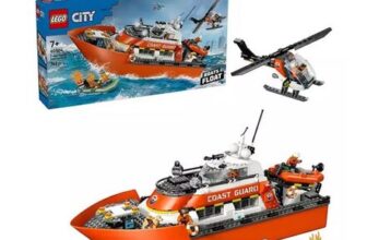 LEGO City Coast Guard Rescue Boat & Helicopter Playset (60504)