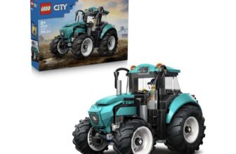 LEGO City Tractor Toy – Farm Vehicle Model Building Kit with a Farmer Minifigure 60498 – free click and collect