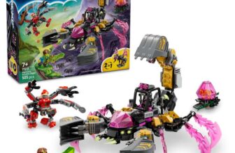 LEGO DREAMZzz 2in1 Nightmare Scorpion Digger Toy – Transforms into a Wasp Figure – incl. 3 Minifigures & a Collectible Orange – 71513