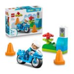 LEGO DUPLO Blue Police Motorcycle Toy Set for Toddlers