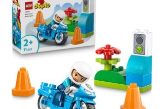 LEGO DUPLO Blue Police Motorcycle Toy Set for Toddlers