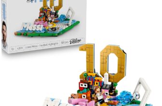 LEGO Editions Lionel Messi Football Highlights Toy – 3D Display Model Kit w/Collectible Minifigure – Kids Room Decor – Gift for 10 Year Old Boys, Girls & Adult Sports Fans – 43011
