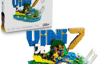 LEGO Editions Vini Jr. Football Highlights Toy – 3D Display Model Kit w/Collectible Minifigure – Kids Room Decor – Gift for 10 Year Old Boys, Girls & Adult Sports Fans – 43027