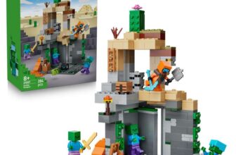 LEGO Minecraft Zombie Dungeon with a Wanderer Minifigure, 3 Zombie Figures, a Slime & Crafting Table – 21587