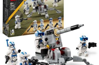 LEGO Star Wars 75345 501st Clone Troopers Battle Pack Set – Collectible Building Toy with an AV-7 Cannon & 4 Minifigures