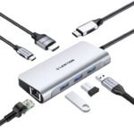 LENTION USB C Hub with 4K HDMI, Gigabit Ethernet, 3 USB 3.0 and Type-C Charging