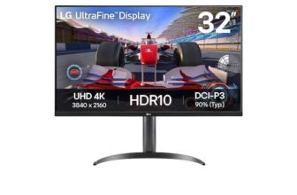 LG 32UR550K-B – 32 4K UHD (3840×2160), HDR10 with DCI-P3 90%, Stereo Speaker, Height / Pivot / Tilt Adjustable – with HS/BLC/Unidays