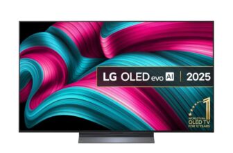 LG OLED55C55LA 55-Inch OLEDevo 4K UHD Smart TV, (α9 AI Processor Gen7, Dolby Atmos, Freeview Play and Amazon Alexa, 120Hz) Model 2025
