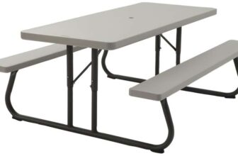 LIFETIME 22119 6 ft (1.83 m) Picnic Table (putty)
