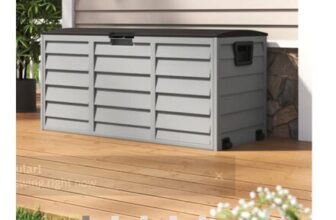 LIVING and HOME Garden Waterproof Plastic Storage Box with Wheels