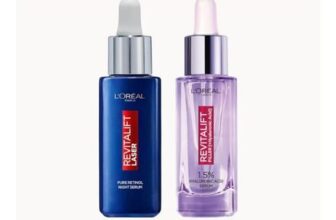 LOral Paris Hyaluronic Acid Serum and Revitalift Laser Retinol Serum Bundle