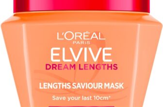 LOréal Paris Hair Mask For Long Damaged Hair, Elvive Dream Lengths Saviour Mask With 15% Restoring Castor Oil And Keratin, Reinforces Lengths And Repairs Damage From Root To Tip For Shiny Hair