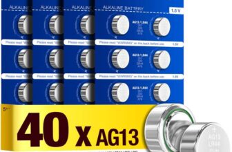 LR44 AG13 A76 357 SR44 L1154 LR1154 Button Cell Batteries 1.5V (40 Pack) – S&S £4.74 – £4.49 – Sold by 5 Plus Group / FBA