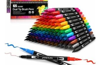 Laconile 72-Color Dual-Tip Brush Pens for Painting and Sketching