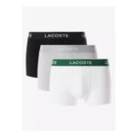 Lacoste 3 Pack Cotton Trunks – White Multi