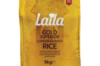 Laila Gold Superior Longer Basmati Rice 5Kg (£6.75 S&S)