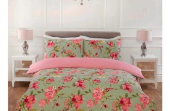 Lara Sage Floral Reversible Duvet Set