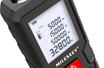 Laser Measure Device 100M, MiLESEEY Laser Distance Meter With 2 Spirit Level Bubbles, 2mm Accuracy, 2 inch LCD Backlight, Pythagorean Mode, Measure Distance, Area/Volume Calculation