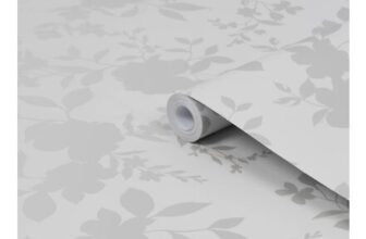 Laura Ashley Westbourne Silver Floral Smooth Wallpaper