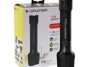 Ledlenser P7R Work LED Rechargeable Torch, 1200 Lumens, Up to 60h Battery, 240m Beam, IP68 Waterproof