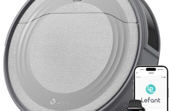 Lefant M310 Robot Vacuum Cleaner, 4500Pa Strong Suction, 180 Min, 7.9 cm Thin 28 cm Diameter, Automatic Self-Charging Small Robotic Vacuum, 2.4G Wi-Fi/App/Alexa Control, Ideal for Pet Hair Hard Floor
